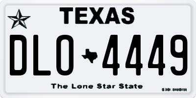TX license plate DLO4449