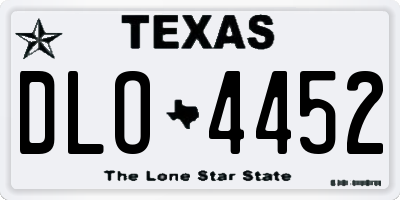 TX license plate DLO4452