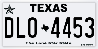 TX license plate DLO4453