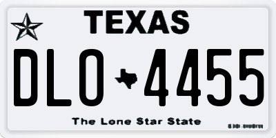 TX license plate DLO4455