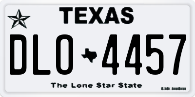 TX license plate DLO4457