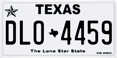 TX license plate DLO4459