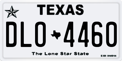 TX license plate DLO4460