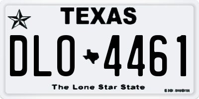 TX license plate DLO4461