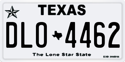 TX license plate DLO4462