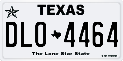 TX license plate DLO4464