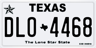 TX license plate DLO4468