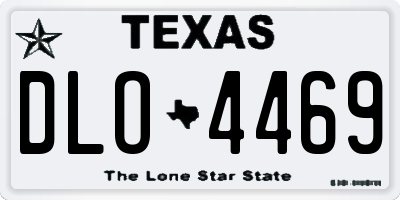 TX license plate DLO4469
