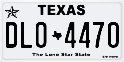 TX license plate DLO4470