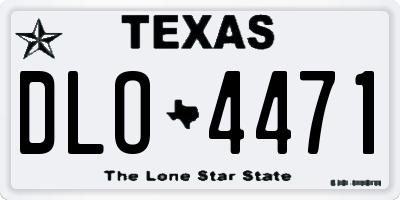 TX license plate DLO4471