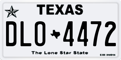 TX license plate DLO4472