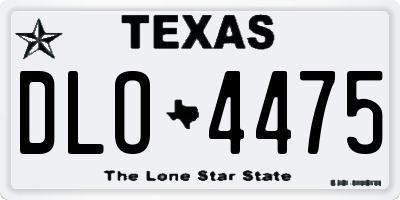 TX license plate DLO4475