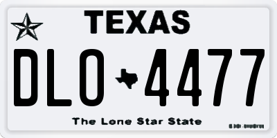 TX license plate DLO4477