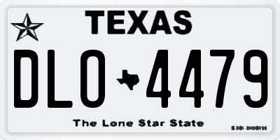 TX license plate DLO4479