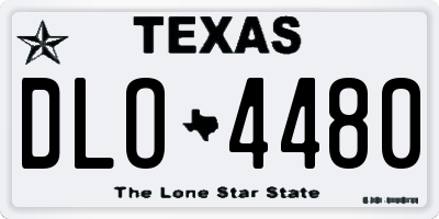TX license plate DLO4480