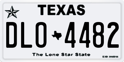 TX license plate DLO4482