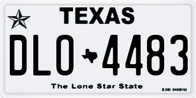 TX license plate DLO4483