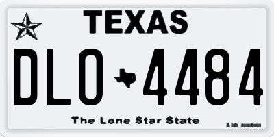 TX license plate DLO4484