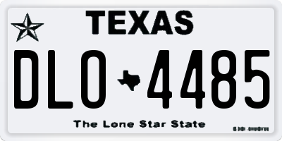 TX license plate DLO4485