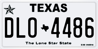 TX license plate DLO4486