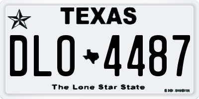 TX license plate DLO4487