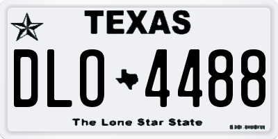 TX license plate DLO4488