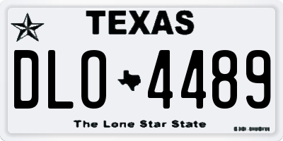 TX license plate DLO4489
