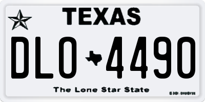 TX license plate DLO4490