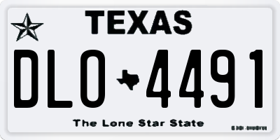 TX license plate DLO4491