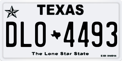TX license plate DLO4493