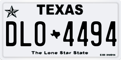TX license plate DLO4494