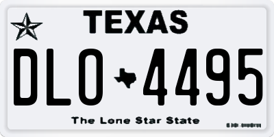 TX license plate DLO4495