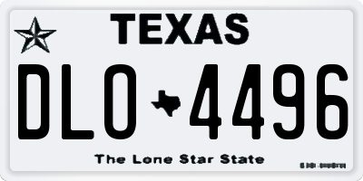 TX license plate DLO4496