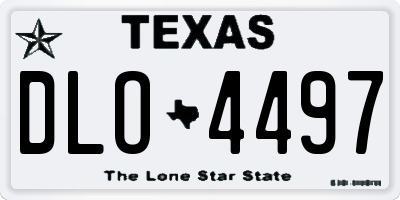 TX license plate DLO4497