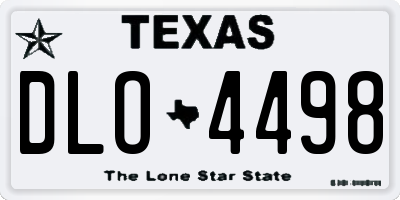 TX license plate DLO4498