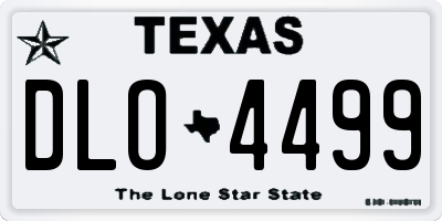 TX license plate DLO4499