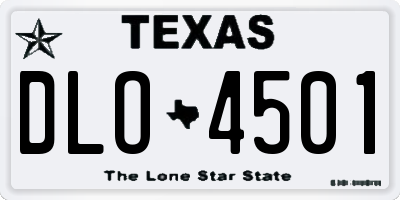 TX license plate DLO4501
