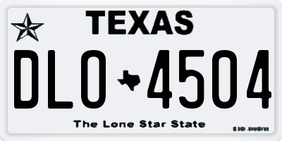 TX license plate DLO4504