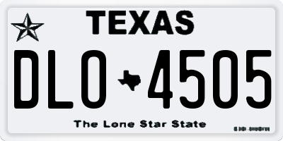 TX license plate DLO4505