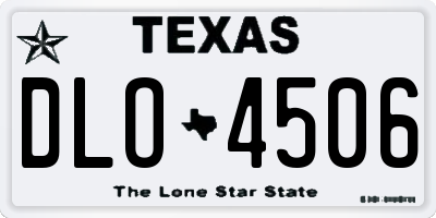 TX license plate DLO4506
