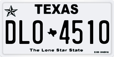 TX license plate DLO4510