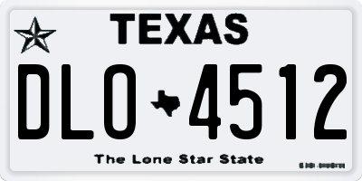 TX license plate DLO4512