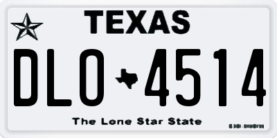 TX license plate DLO4514