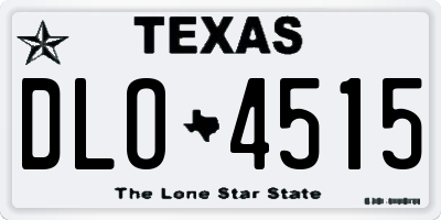 TX license plate DLO4515