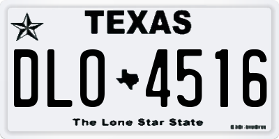 TX license plate DLO4516