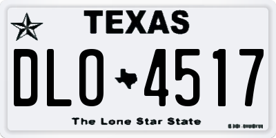 TX license plate DLO4517