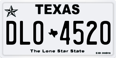 TX license plate DLO4520