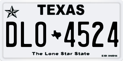 TX license plate DLO4524