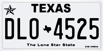 TX license plate DLO4525