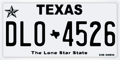 TX license plate DLO4526